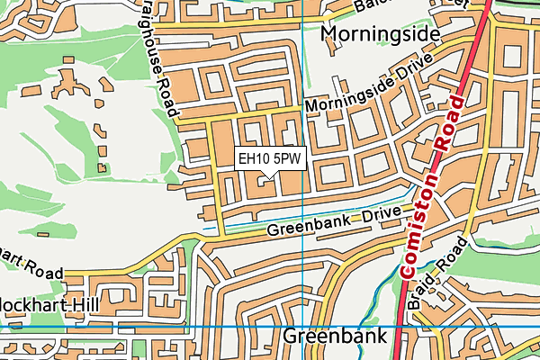 EH10 5PW map - OS VectorMap District (Ordnance Survey)