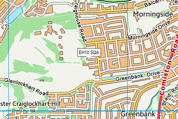 EH10 5QA map - OS VectorMap District (Ordnance Survey)