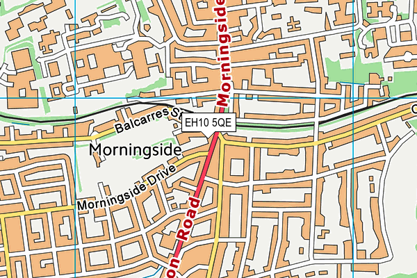 EH10 5QE map - OS VectorMap District (Ordnance Survey)