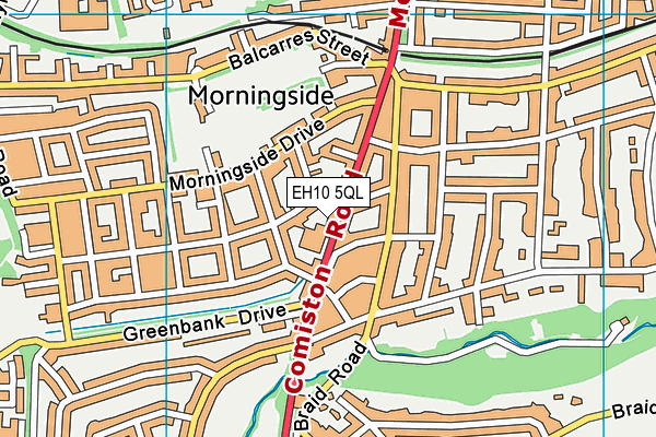 EH10 5QL map - OS VectorMap District (Ordnance Survey)