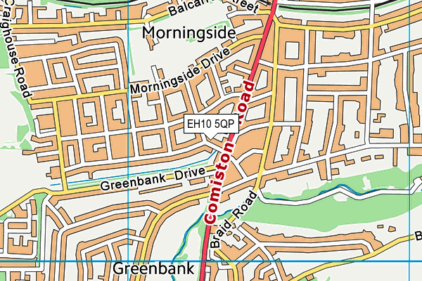 EH10 5QP map - OS VectorMap District (Ordnance Survey)