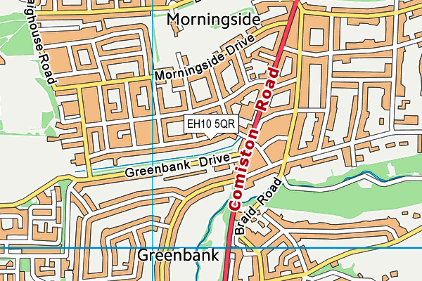 EH10 5QR map - OS VectorMap District (Ordnance Survey)