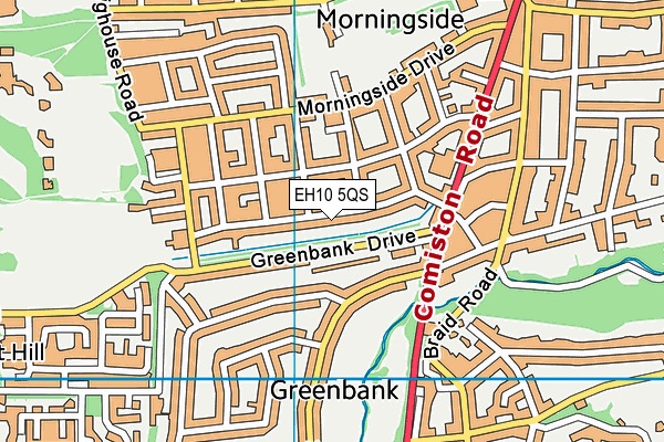 EH10 5QS map - OS VectorMap District (Ordnance Survey)