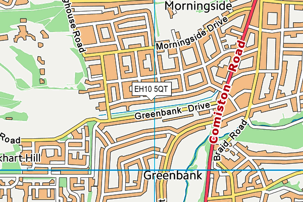 EH10 5QT map - OS VectorMap District (Ordnance Survey)