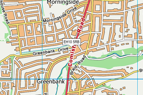 EH10 5RB map - OS VectorMap District (Ordnance Survey)