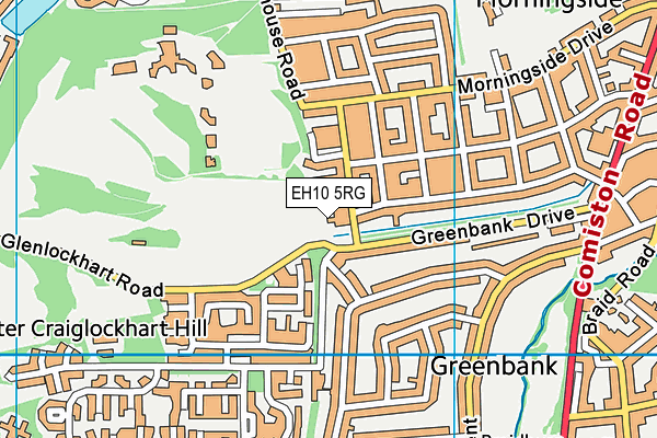 EH10 5RG map - OS VectorMap District (Ordnance Survey)