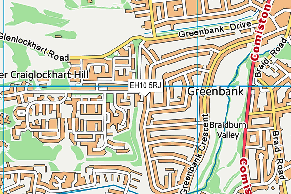 EH10 5RJ map - OS VectorMap District (Ordnance Survey)