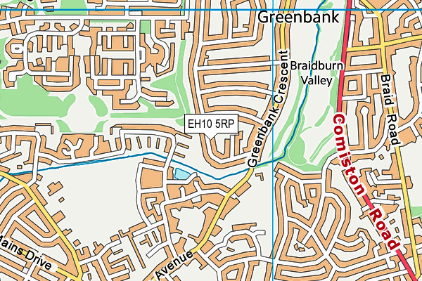 EH10 5RP map - OS VectorMap District (Ordnance Survey)