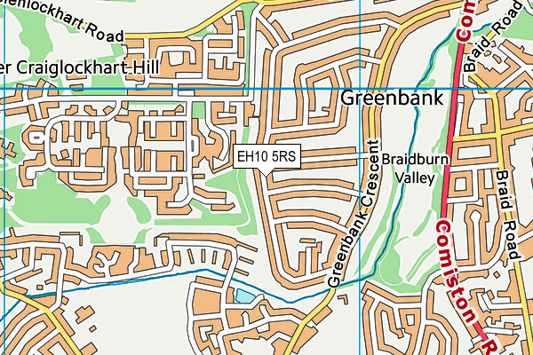 EH10 5RS map - OS VectorMap District (Ordnance Survey)