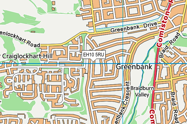 EH10 5RU map - OS VectorMap District (Ordnance Survey)