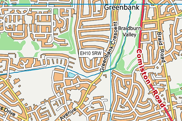 EH10 5RW map - OS VectorMap District (Ordnance Survey)