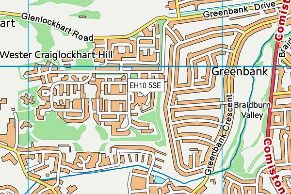 EH10 5SE map - OS VectorMap District (Ordnance Survey)