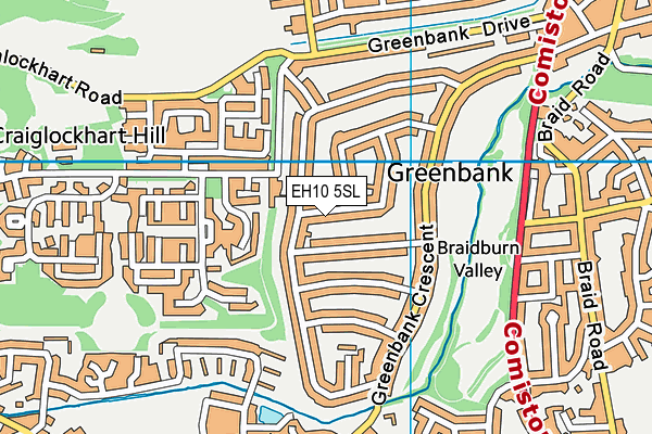 EH10 5SL map - OS VectorMap District (Ordnance Survey)