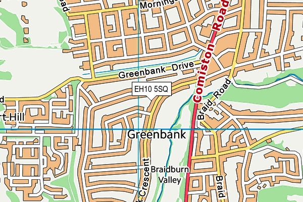 EH10 5SQ map - OS VectorMap District (Ordnance Survey)