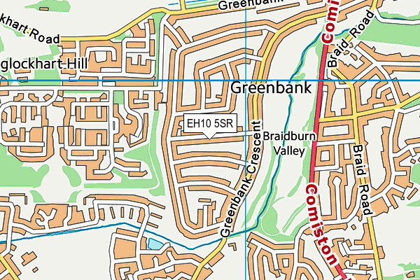 EH10 5SR map - OS VectorMap District (Ordnance Survey)