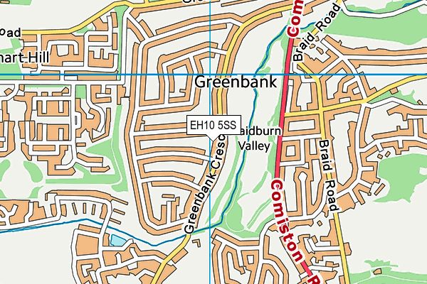 EH10 5SS map - OS VectorMap District (Ordnance Survey)