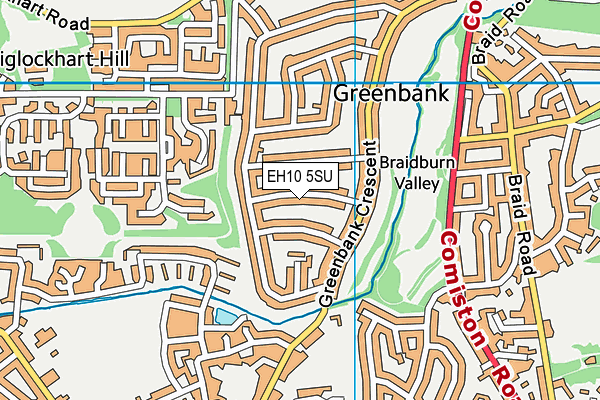 EH10 5SU map - OS VectorMap District (Ordnance Survey)