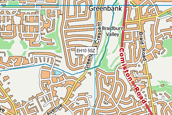 EH10 5SZ map - OS VectorMap District (Ordnance Survey)