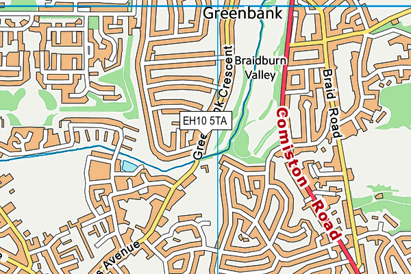 EH10 5TA map - OS VectorMap District (Ordnance Survey)