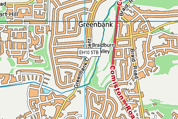 EH10 5TB map - OS VectorMap District (Ordnance Survey)