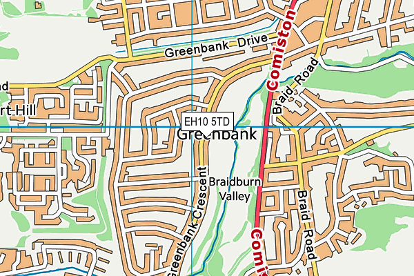 EH10 5TD map - OS VectorMap District (Ordnance Survey)