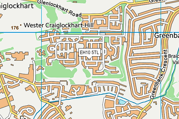 EH10 5TL map - OS VectorMap District (Ordnance Survey)