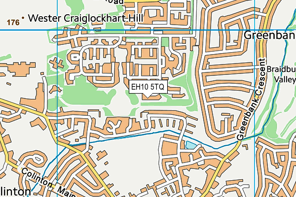 EH10 5TQ map - OS VectorMap District (Ordnance Survey)