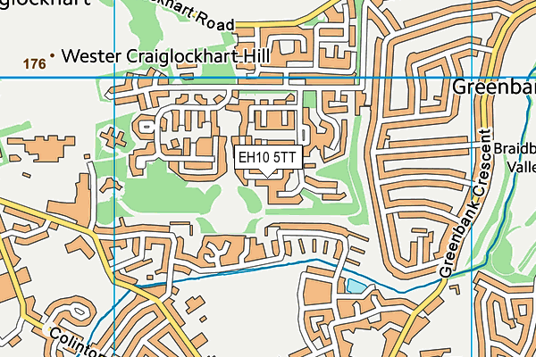 EH10 5TT map - OS VectorMap District (Ordnance Survey)