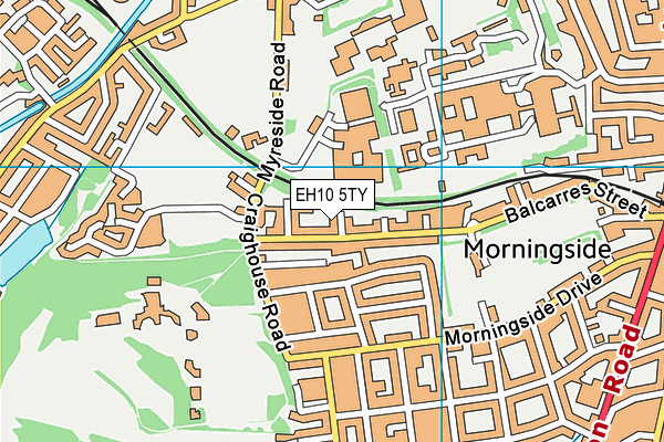 EH10 5TY map - OS VectorMap District (Ordnance Survey)