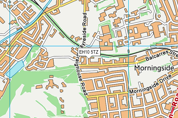 EH10 5TZ map - OS VectorMap District (Ordnance Survey)