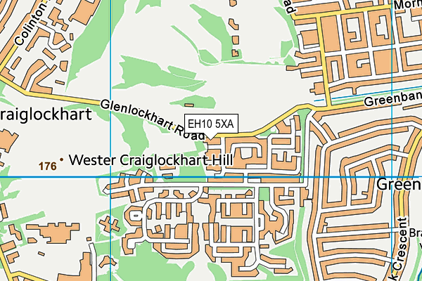 EH10 5XA map - OS VectorMap District (Ordnance Survey)