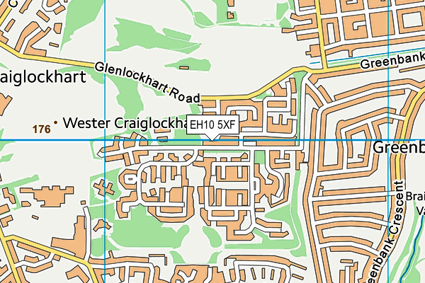 EH10 5XF map - OS VectorMap District (Ordnance Survey)