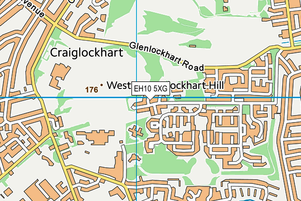 EH10 5XG map - OS VectorMap District (Ordnance Survey)