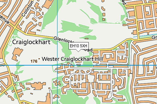 EH10 5XH map - OS VectorMap District (Ordnance Survey)