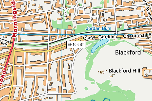 EH10 6BT map - OS VectorMap District (Ordnance Survey)