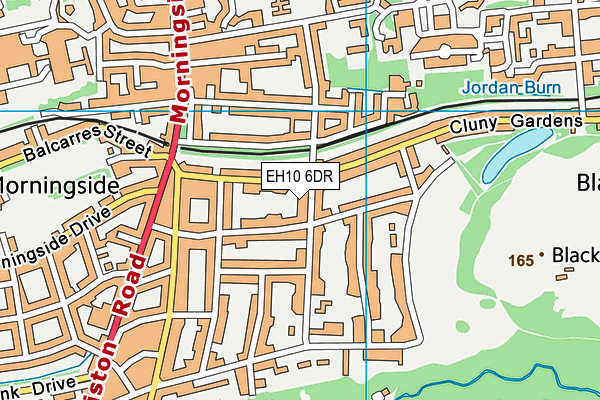 EH10 6DR map - OS VectorMap District (Ordnance Survey)