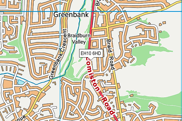 EH10 6HD map - OS VectorMap District (Ordnance Survey)