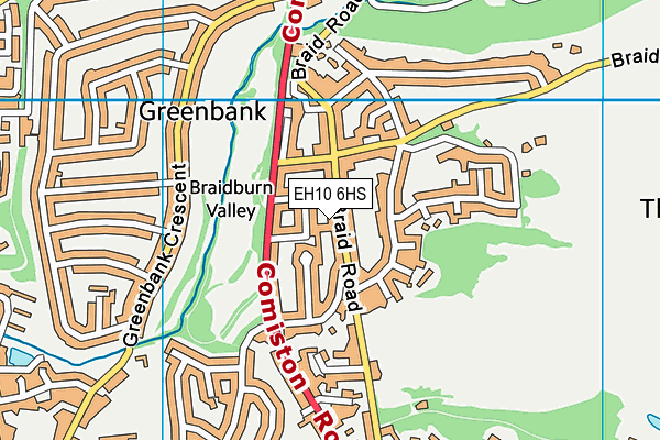 EH10 6HS map - OS VectorMap District (Ordnance Survey)