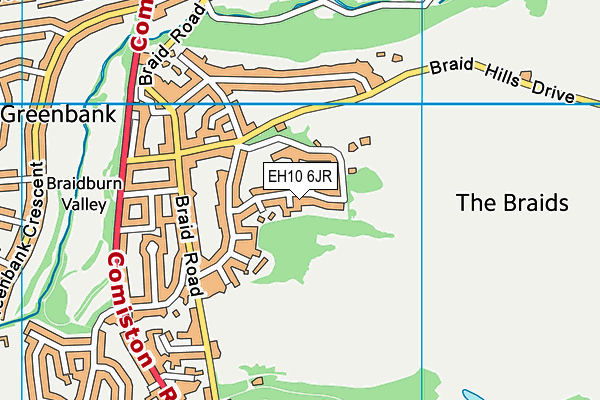 EH10 6JR map - OS VectorMap District (Ordnance Survey)