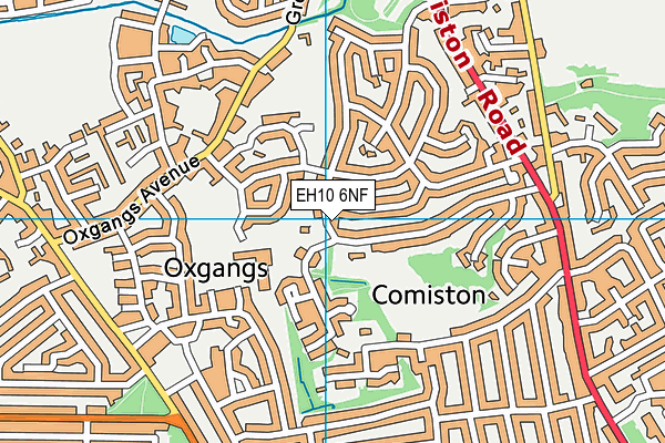 EH10 6NF map - OS VectorMap District (Ordnance Survey)