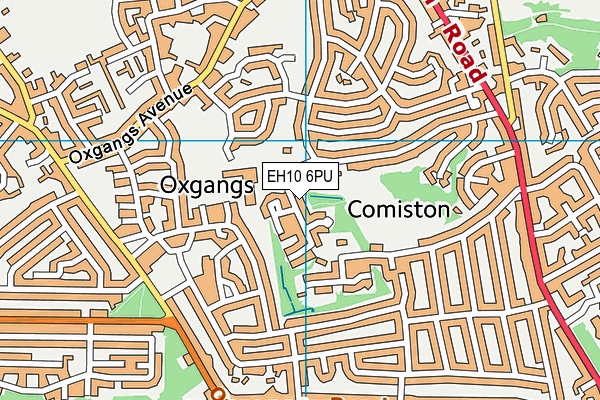 EH10 6PU map - OS VectorMap District (Ordnance Survey)
