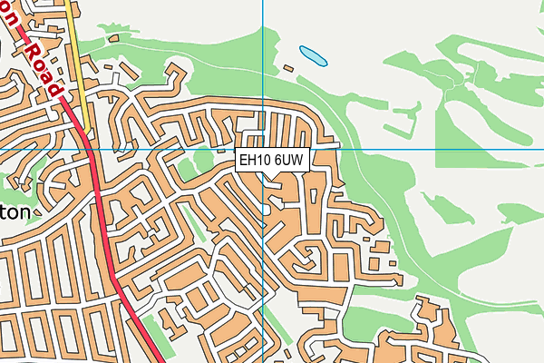 EH10 6UW map - OS VectorMap District (Ordnance Survey)