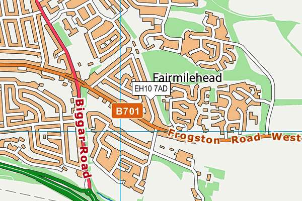 EH10 7AD map - OS VectorMap District (Ordnance Survey)
