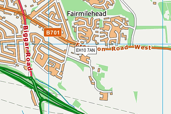 EH10 7AN map - OS VectorMap District (Ordnance Survey)
