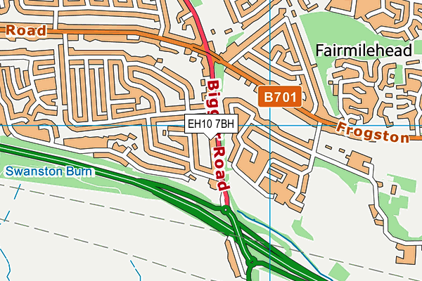 EH10 7BH map - OS VectorMap District (Ordnance Survey)