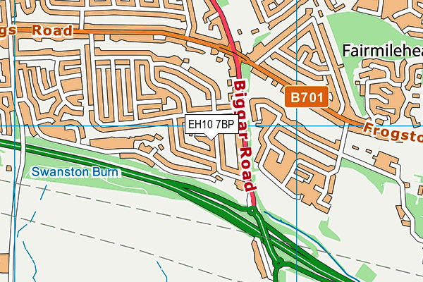 EH10 7BP map - OS VectorMap District (Ordnance Survey)