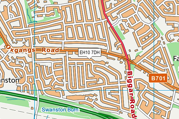 EH10 7DH map - OS VectorMap District (Ordnance Survey)