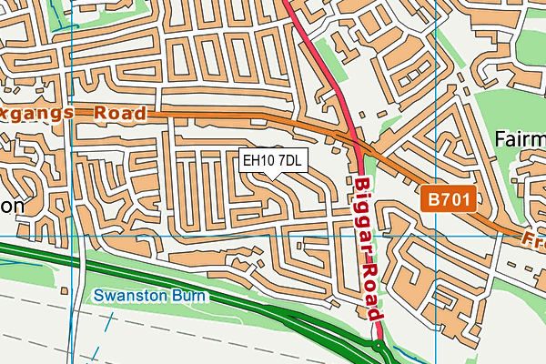 EH10 7DL map - OS VectorMap District (Ordnance Survey)