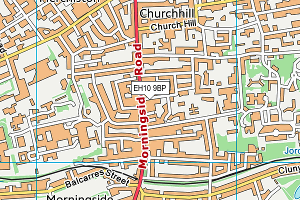 EH10 9BP map - OS VectorMap District (Ordnance Survey)