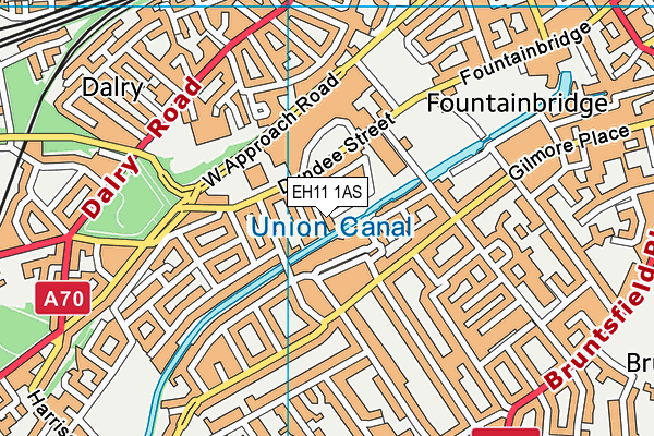 EH11 1AS map - OS VectorMap District (Ordnance Survey)